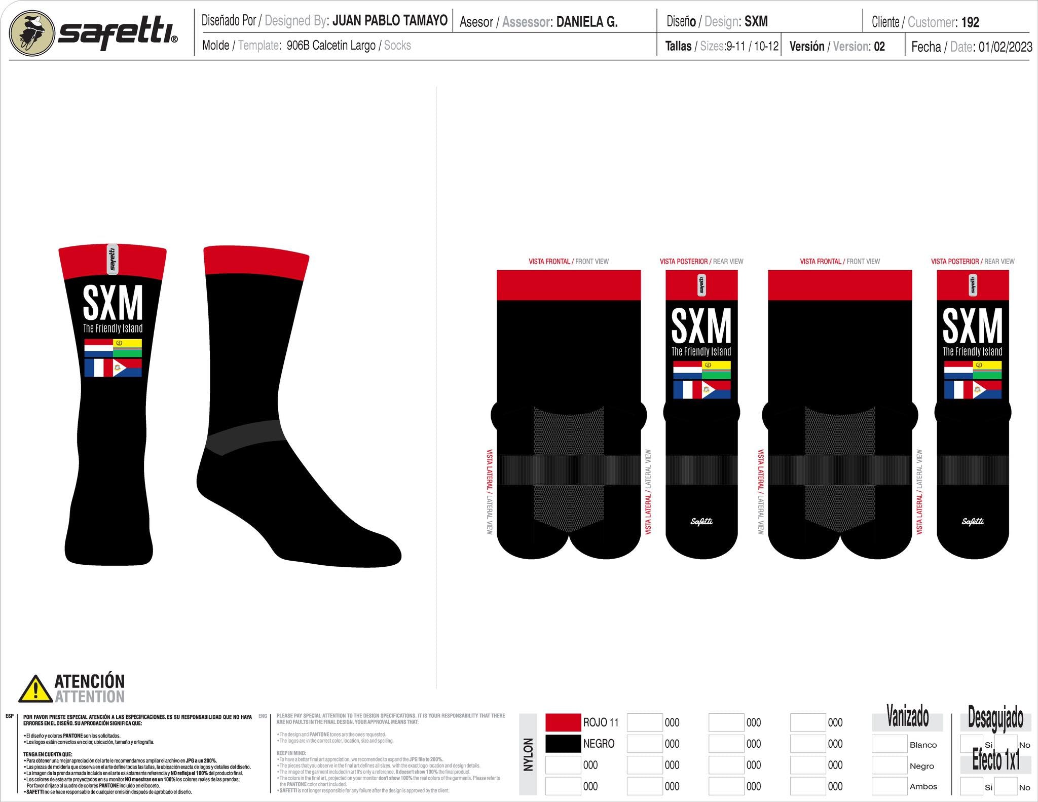 St. Maarten Flag Socks